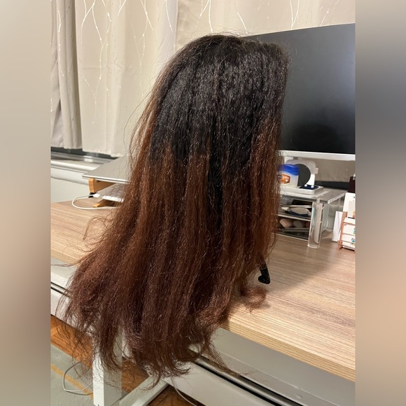 Kinky Straight Half Wig Human Hair 20-Inch - Picture 5 of 7